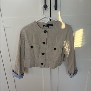 Zara Women's Beige Utility Jacket